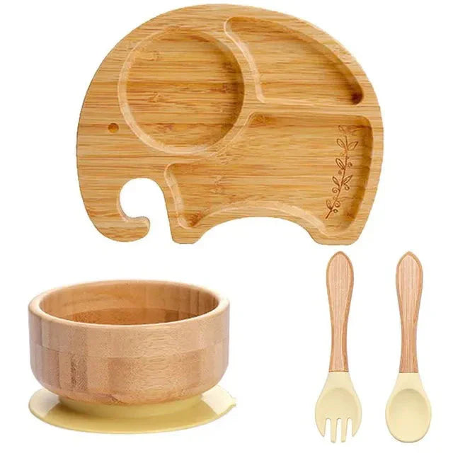 Children's Dinnerware Set with Suction Base - EcoFeast-Lamb White-State of Style