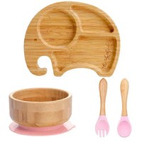 Children's Dinnerware Set with Suction Base - EcoFeast-Lamb White-State of Style