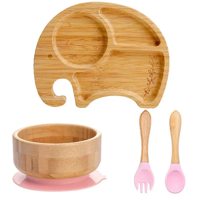 Children's Dinnerware Set with Suction Base - EcoFeast-Lamb White-State of Style