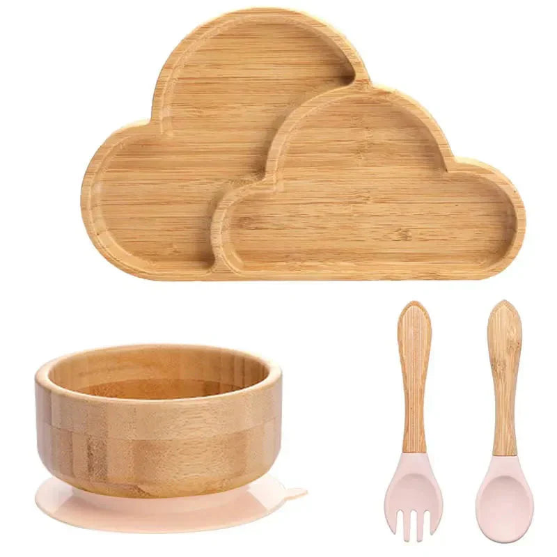 Children's Dinnerware Set with Suction Base - EcoFeast-Lamb White-State of Style