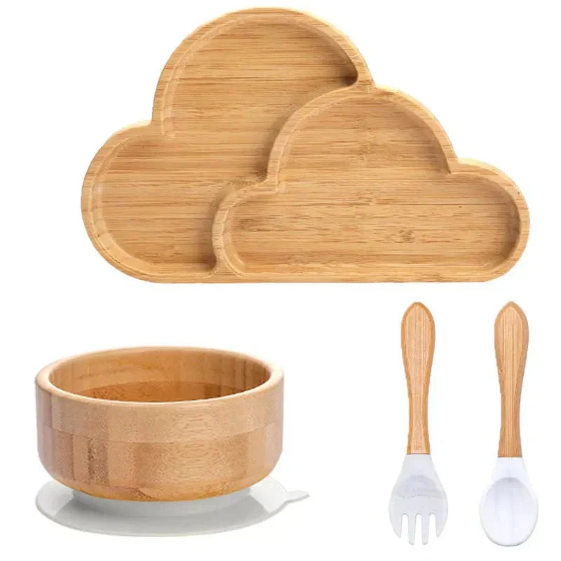 Children's Dinnerware Set with Suction Base - EcoFeast-Lamb White-State of Style