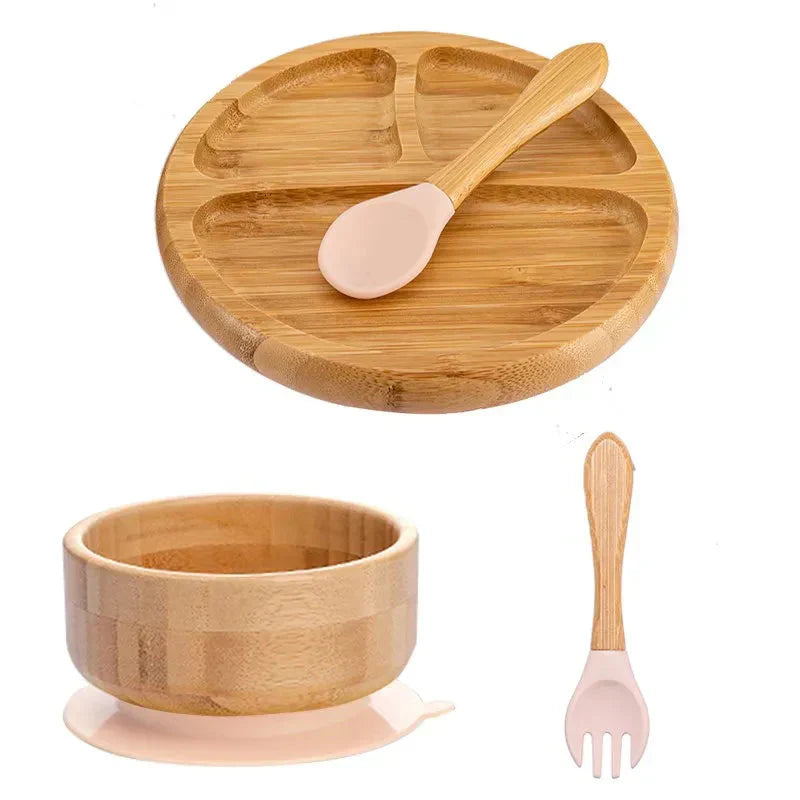 Children's Dinnerware Set with Suction Base - EcoFeast-Lamb White-State of Style