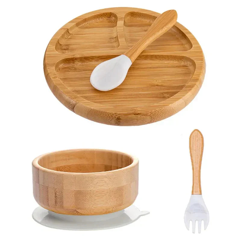 Children's Dinnerware Set with Suction Base - EcoFeast-Lamb White-State of Style
