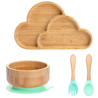 Children's Dinnerware Set with Suction Base - EcoFeast-Lamb White-State of Style