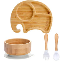 Children's Dinnerware Set with Suction Base - EcoFeast-Lamb White-State of Style