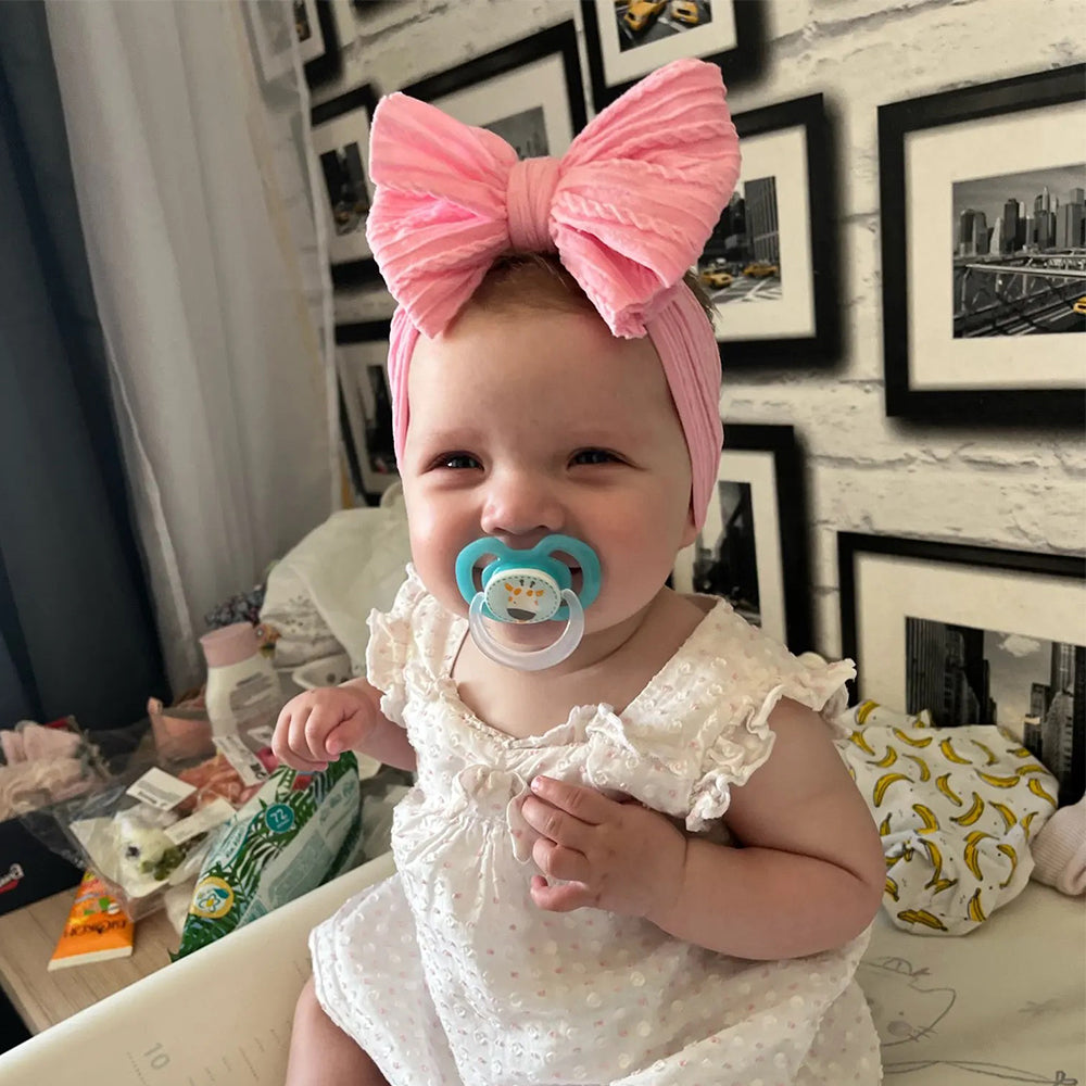 Children's Nylon Headband with Bow-Ivory-State of Style