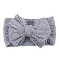 Children's Nylon Headband with Bow-Silver-State of Style