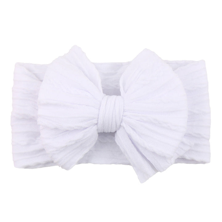 Children's Nylon Headband with Bow-White-State of Style