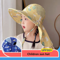 CHILDREN'S SUN HAT WITH UPF 50+ - WIDE BRIM AND ADJUSTABLE CHIN STRAP-Pink-State of Style