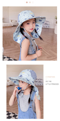 CHILDREN'S SUN HAT WITH UPF 50+ - WIDE BRIM AND ADJUSTABLE CHIN STRAP-Pink-State of Style