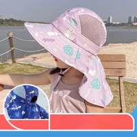 CHILDREN'S SUN HAT WITH UPF 50+ - WIDE BRIM AND ADJUSTABLE CHIN STRAP-Purple-State of Style