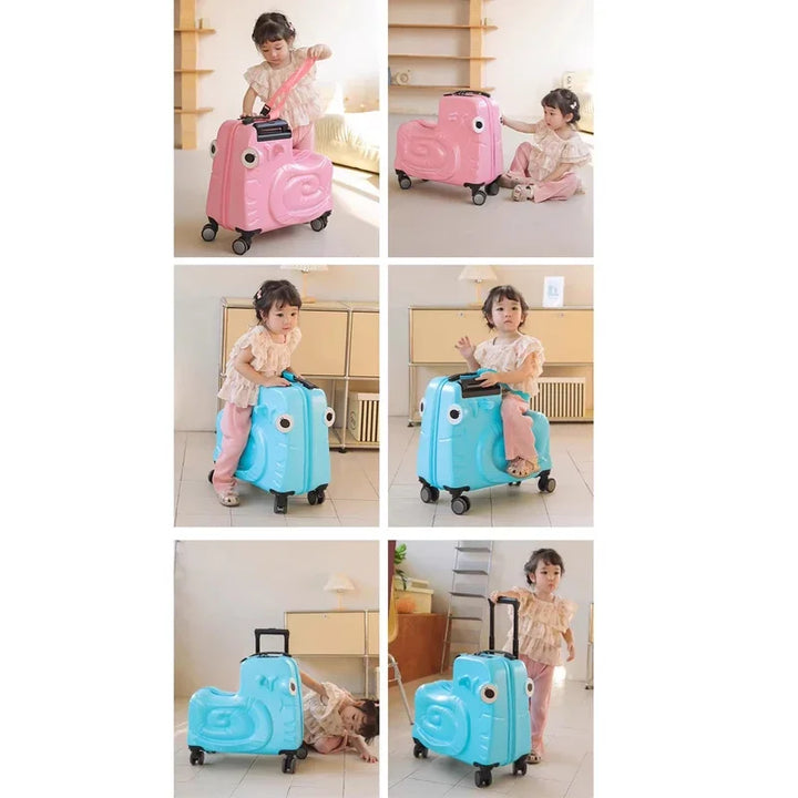 Child's seat suitcase with scooter function – Naples-Pink Duck-S (39 L)-State of Style