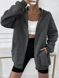 ChristinasVest I Women's zip-up hooded vest-Grey-XS-State of Style