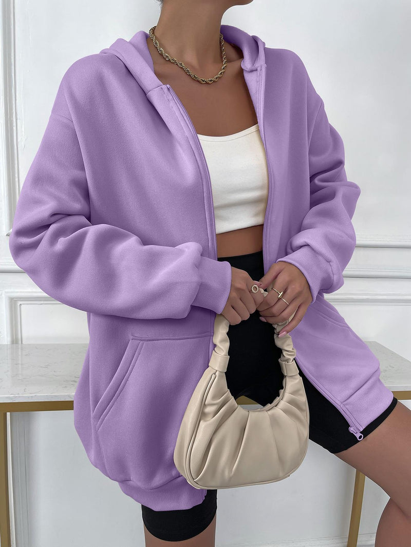 ChristinasVest I Women's zip-up hooded vest-Purple-XS-State of Style