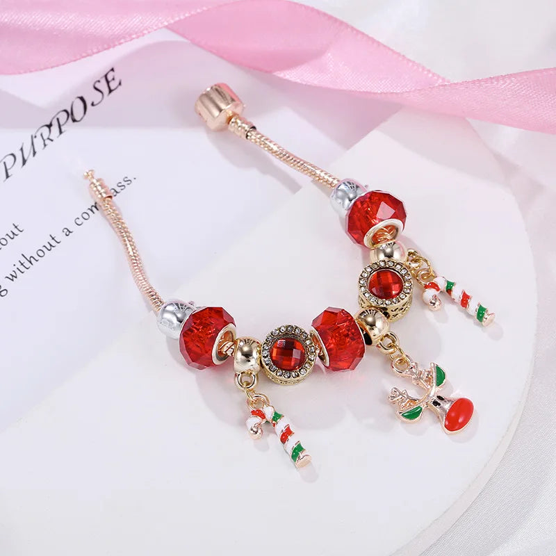 Christmas Candy Cane Charm Bracelet | Festive Jewellery Gift-REINDEER-State of Style