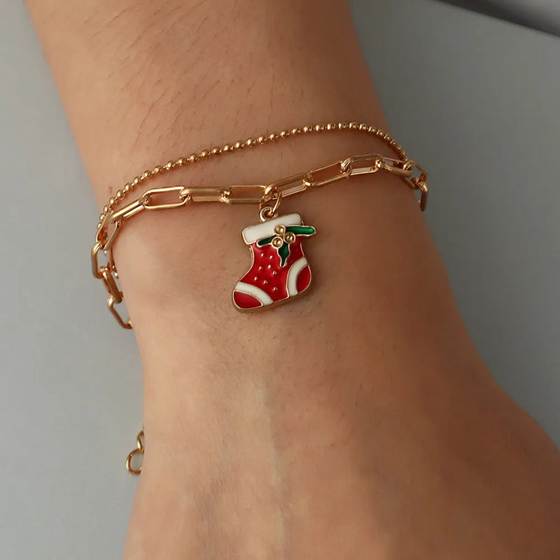Christmas Charm Bracelet | Festive and Fun Design-CHRISTMAS SOCKS-State of Style