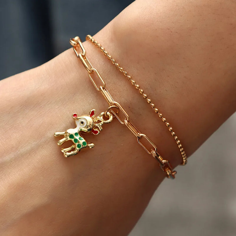 Christmas Charm Bracelet | Festive and Fun Design-REINDEER-State of Style