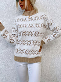 Christmas Pattern Sweater - Holly-Pink-S-State of Style
