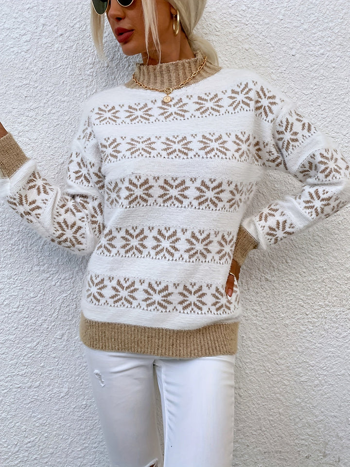 Christmas Pattern Sweater - Holly-Pink-S-State of Style