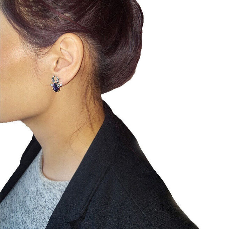 Christmas Reindeer Stud Earrings | Festive Women's Jewellery-RED GOLD-State of Style