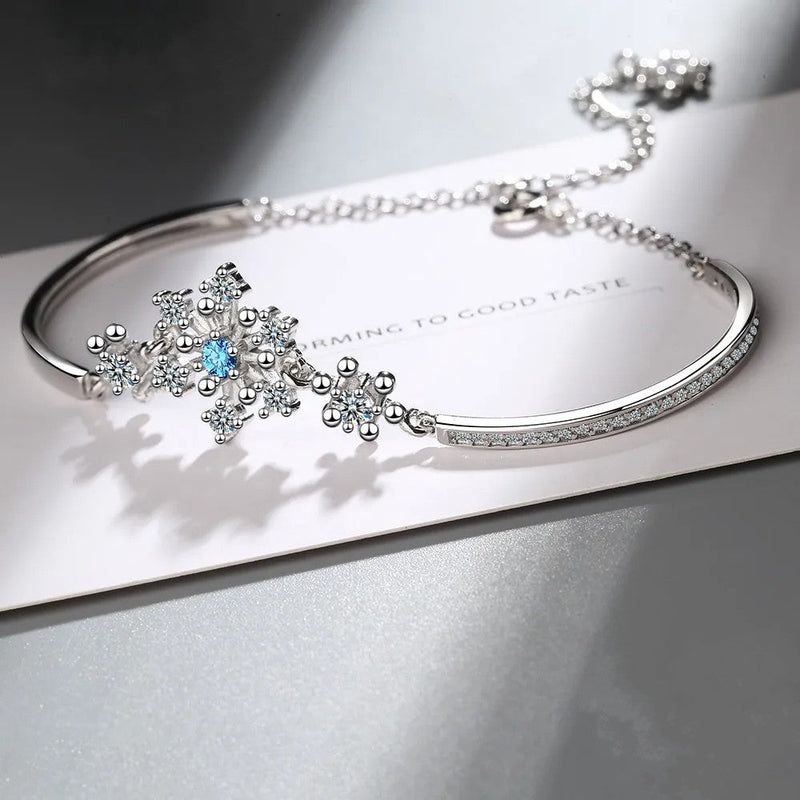 Christmas Snowflake Cubic Zirconia Bracelet-State of Style