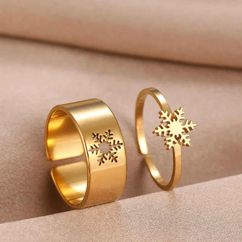 Christmas Snowflake Earrings | Festive Jewellery | Holiday Sparkle-GOLD-State of Style