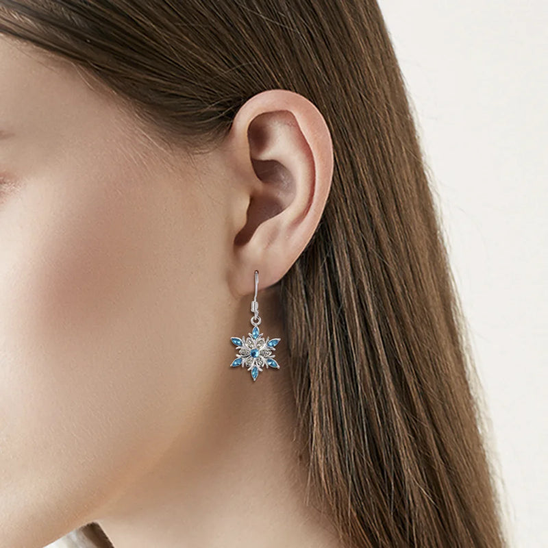 Christmas Snowflake Earrings | Festive Women's Jewellery-State of Style
