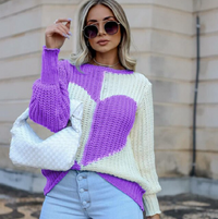Cindys gestrickter Pullover-Lila-S-State of Style
