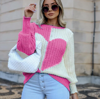 Cindys gestrickter Pullover-Rosa Rot-S-State of Style