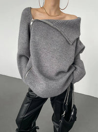 Clara Pullover Vest with Zipper-Black-One Size-State of Style