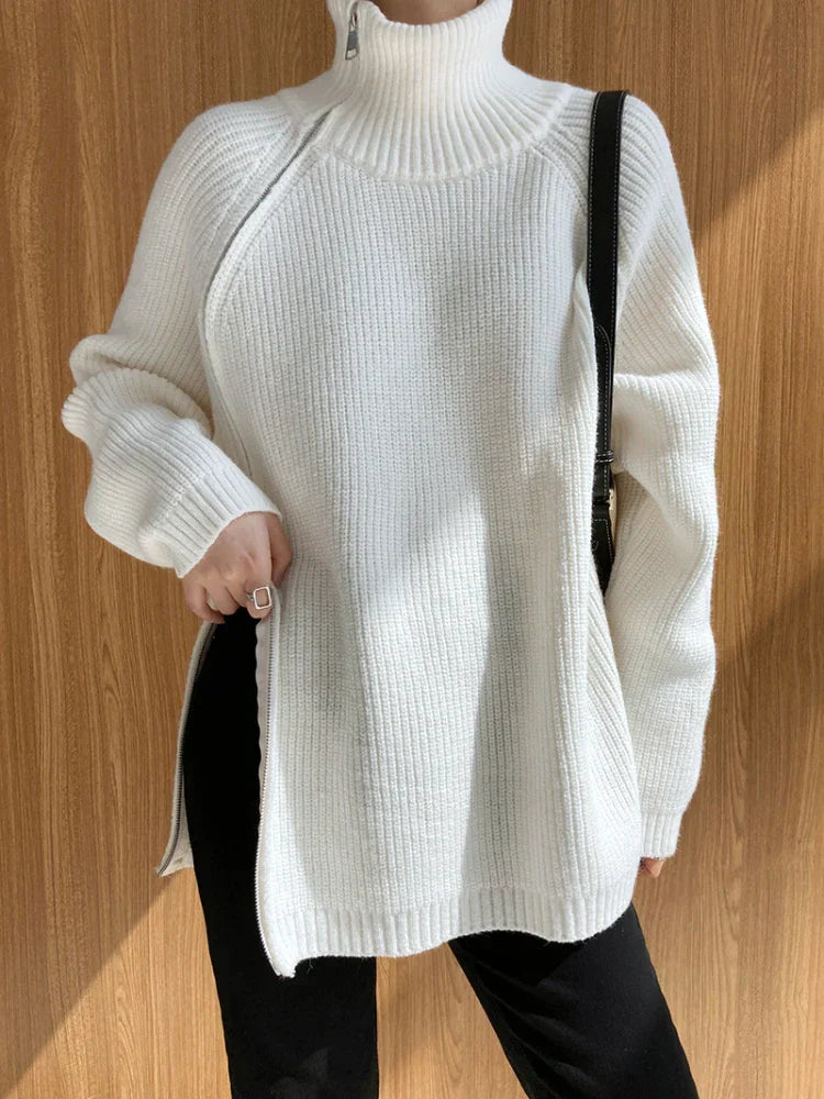 Clara Pullover Vest with Zipper-Black-One Size-State of Style