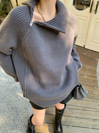 Clara Pullover Vest with Zipper-Black-One Size-State of Style