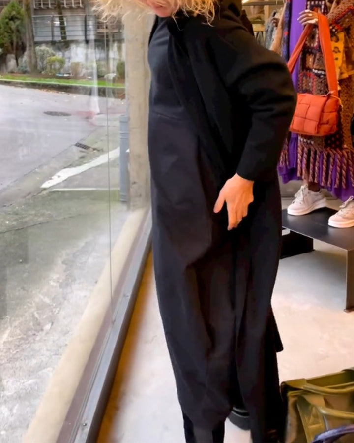 Classic Black Midi Dress - Sofia-S-State of Style