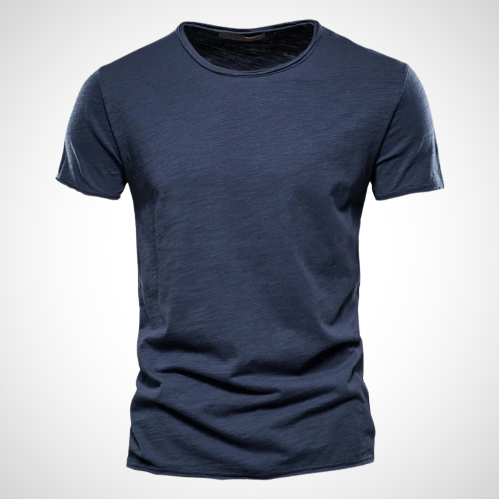 Classic Breathable Cotton Shirt for Men - Marco-Dark blue-S-State of Style