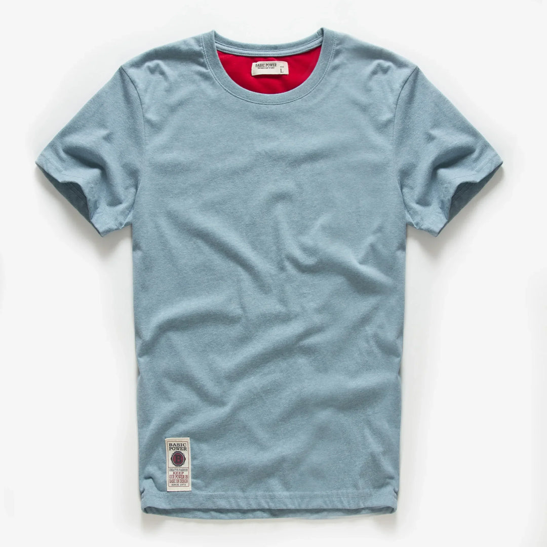 Classic cotton t-shirt with a timeless look - Victor-Light blue-XS-State of Style
