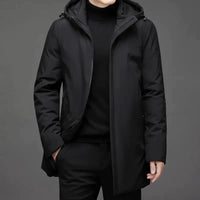 Classic Down Jacket with Hood - Victor-Black-L-State of Style