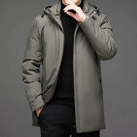 Classic Down Jacket with Hood - Victor-Dark Green-L-State of Style