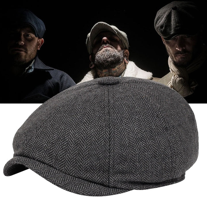 Classic flat cap in vintage style – Arthur-Dark grey-State of Style
