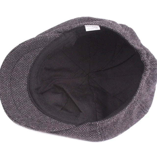 Classic flat cap in vintage style – Arthur-Dark grey-State of Style