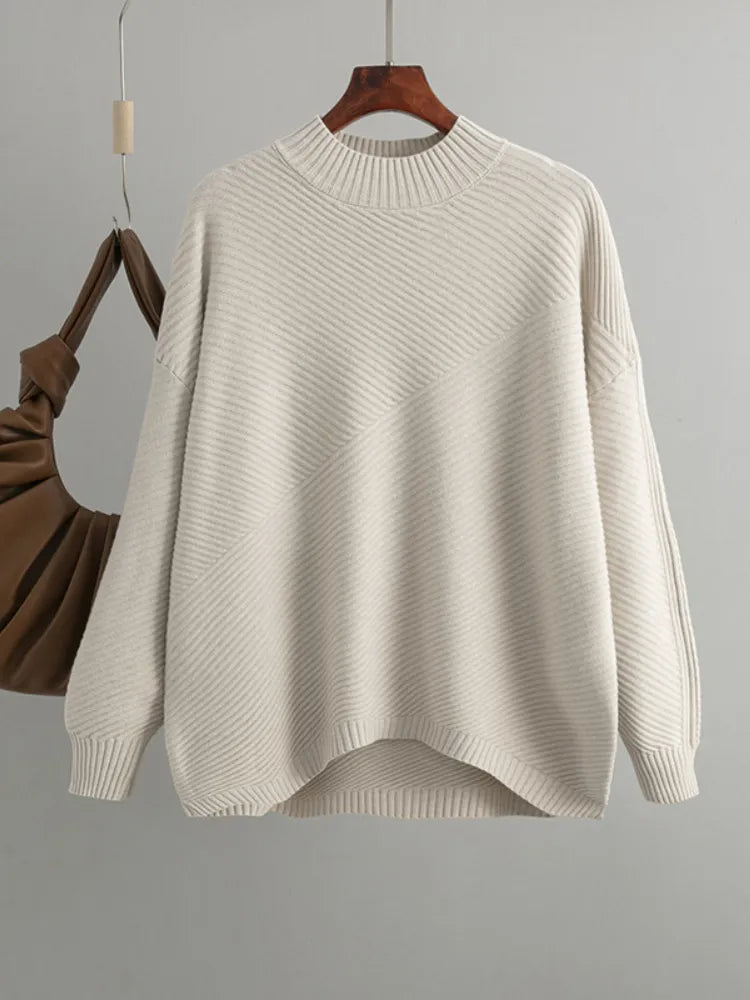 Classic Knit Jumper - Evelina-Apricot-One Size-State of Style