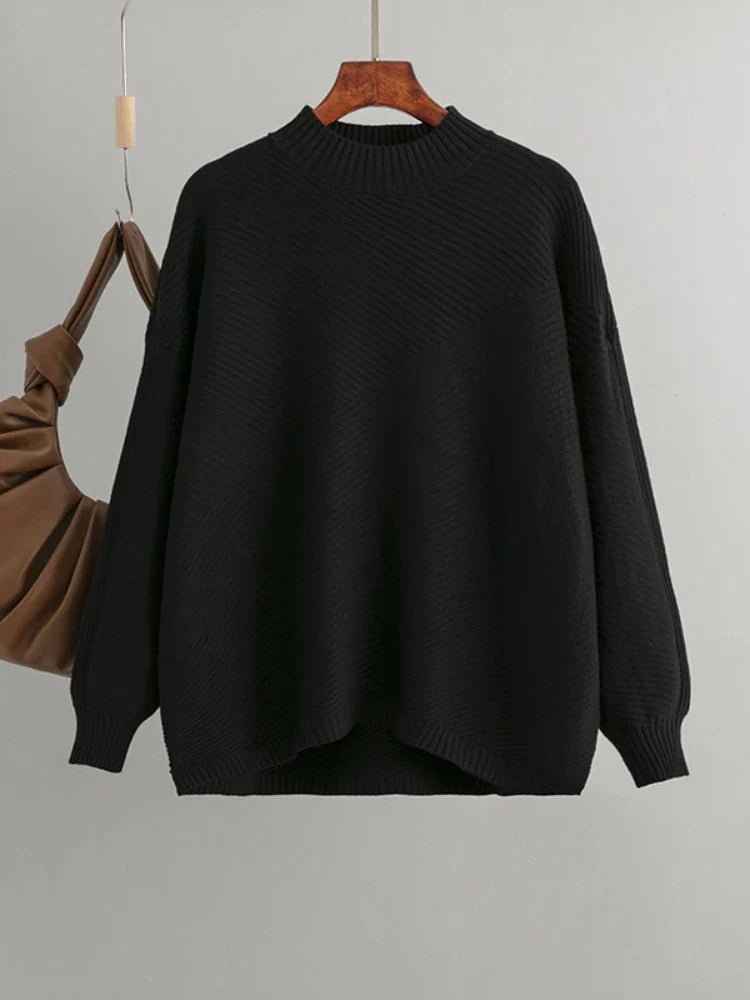 Classic Knit Jumper - Evelina-Black-One Size-State of Style