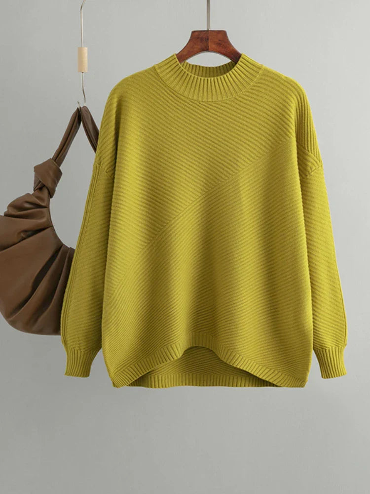 Classic Knit Jumper - Evelina-Yellow-One Size-State of Style