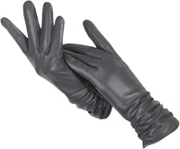 Classic Leather Women's Gloves - LuxLeather-Dark Grey-S-State of Style