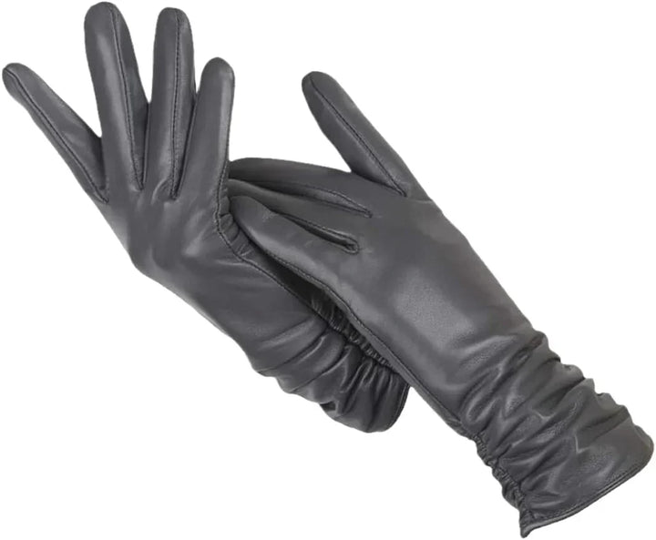 Classic Leather Women's Gloves - LuxLeather-Dark Grey-S-State of Style