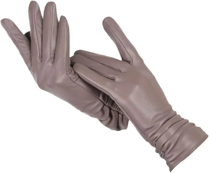 Classic Leather Women's Gloves - LuxLeather-Light Brown-S-State of Style
