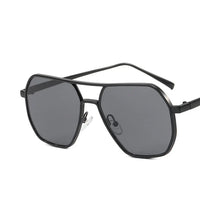 Classic men's sunglasses with metal frame & UV400 protection – Matteo-Charcoal grey-State of Style