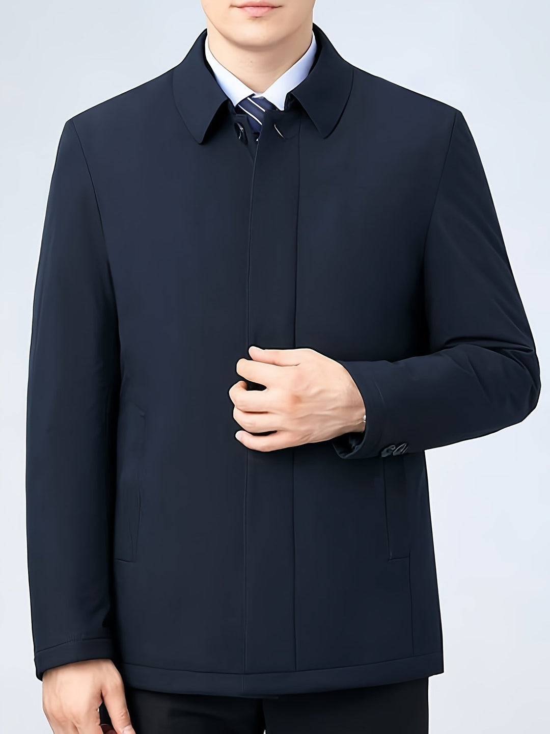 Classic Men's Trench Coat - Renovan-Navy Blue-S-State of Style