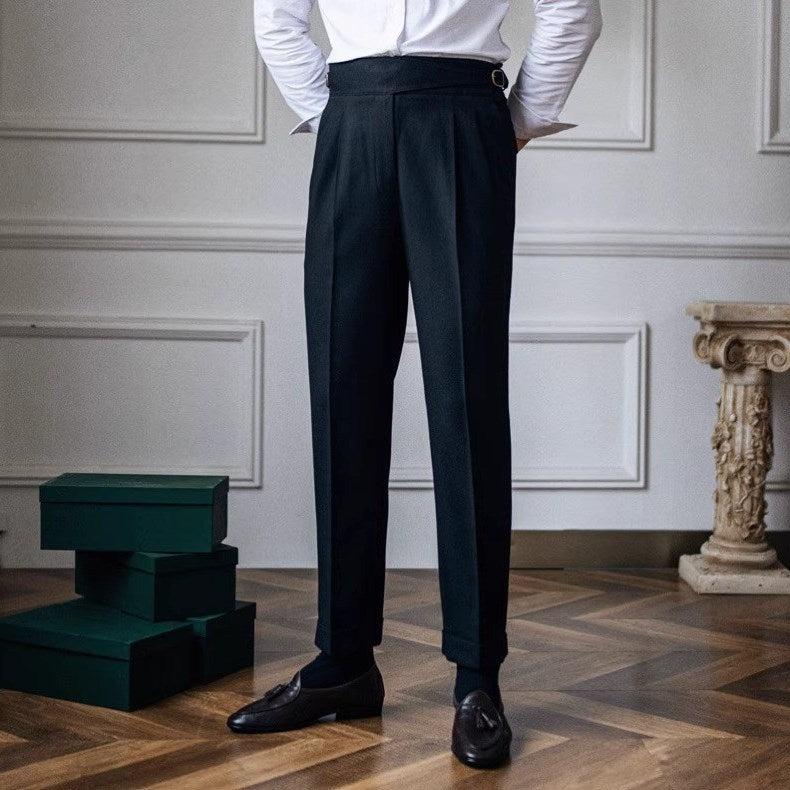 Classic Men's Trousers with Buckle - Oliver-Black-XS-State of Style