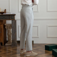Classic Men's Trousers with Buckle - Oliver-Dark Blue-XS-State of Style