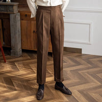 Classic Men's Trousers with Buckle - Oliver-Khaki-XS-State of Style